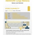 thumbnail image 4 of ATTACK SHARK X XINMENG M71 CNC Aluminum Custom Mechanical Gaming keyboard, Tri-Mode-BT5.0/2.4G Wireless/Wired, 4600mAh Rechargable, 68% Hotswap Gasket Mount, 14 Chroma RGB for MAC&WIN-Cheese, 4 of 10