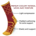 thumbnail image 5 of Brybelly  Basketball Compression Socks, Black & Red - Medium, 5 of 6