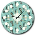 thumbnail image 1 of Designart '1950 Rétro Motif Ii Horloge Murale Moderne Mi-Siècle, 1 of 4