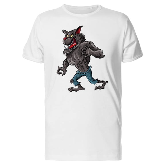 Cartoon Werewolf In Pants T-Shirt Men -Image by Shutterstock, Male x-Large