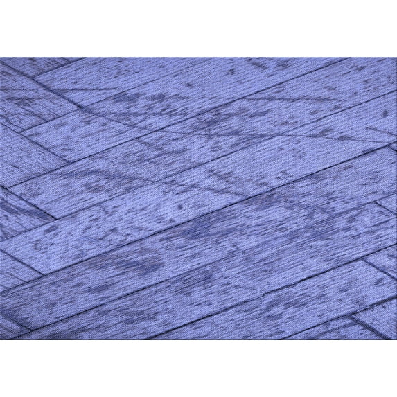 Ahgly Company Indoor Rectangle Patterned Sky Blue Dress Blue Area Rugs, 8' x 12'