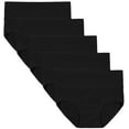 thumbnail image 1 of INNERSY Culottes pour Femmes en Coton, Taille Haute, Culottes Post-Partum, Lot de 5 (S, 5 Noir), 1 of 6