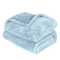thumbnail image 7 of BNM Fleece Diamond Fluffy Blanket, King, Light Blue, 7 of 7
