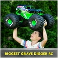 thumbnail image 4 of Monster Jam, Mega Grave Digger All-Terrain Remote Control Monster Truck, 1:6 Scale, 4 of 11