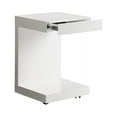 thumbnail image 5 of Sunpan Bachelor 16" Modern Wood C-shaped End Table in High Gloss White, 5 of 6