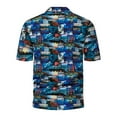 thumbnail image 4 of LYXSSBYX Big and Tall Mens Shirts Short Sleeves Clearance Men's Hawaiian Print Lapel Short Sleeve Shirt, 4 of 7