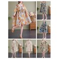 thumbnail image 3 of Vestido suelto de mujer Impreso Media manga Vintage Casual Holiday Beach Dress MABOTO Vestido, 3 of 7