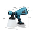 thumbnail image 2 of 18V 1500W Electric Cordless Spray Gun High Power Paint Sprayer Auto Furniture Steel Coating Airbrush For 18V Battery ,Adjustable Nozzles, 2 of 6