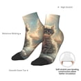 thumbnail image 4 of Uemuo Sunshine Cloud Kitten Printed Crew Socks, Moisture-Wicking Socks, Athletic Socks for Men Breathable Cushion Socks Casual Sport Socks for Running Traveling, 4 of 6