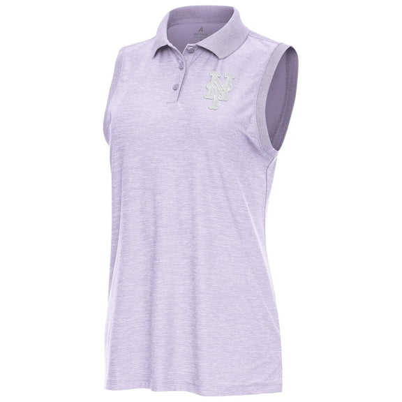 Women's Antigua Lavender New York Mets Recap Sleeveless Polo