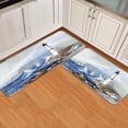 thumbnail image 2 of Vintage Lighthouse Kitchen Rug Set of 2 Watercolor Landscape of Lighthouse Light Up Nautical Ocean Comfort Floor Mat Anti Fatigue Non Skid Washable Doormat Bath Runner Rugs Bedroom Area Carpet, 2 of 3