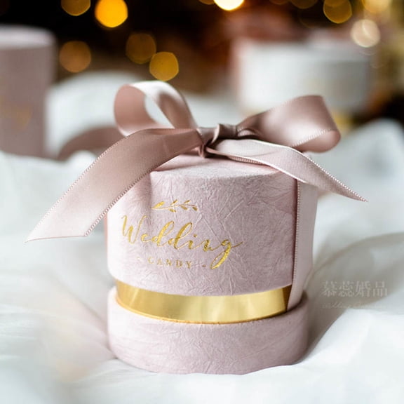 High Quality Velvet Fabric Charm Red Gold INS Style Personalized Creative Wedding Candy Box Chocolate Cookie Portable Party Supplies Gift Bag Jelwery Gift Packaging Empty Box