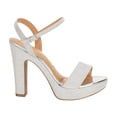 thumbnail image 1 of VIZZANO 6292200 Zapatilla glitter dama tacón plataforma plateado 24.5, 1 of 5