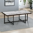 thumbnail image 2 of Steve Silver Kayley Contemporary 48" Rectangle Coffee Table, White, 2 of 6