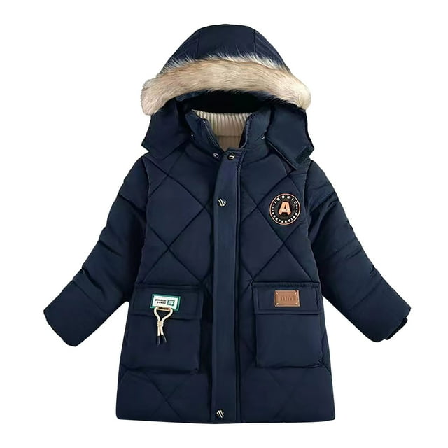 Hfolob Manteau d'Hiver pour Fille, Veste Matelassée Épaissie, Mode Doudoune