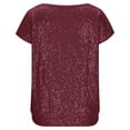 thumbnail image 5 of ADSSDQ Sequin Tops for Women Sleeveless Shimmer Summer Shirts Sparkle V Neck Fashion Tanks Tops for Party Night Wine L, 5 of 6