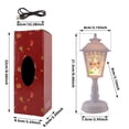 thumbnail image 4 of OANLKGI Christmas Lamp Post Light 8.46 x 3.15 IN Resin Design Resin Tabletop Lantern with Soft Warm Glow Holiday Street Lamp Decoration for Mantel Shelf Table christmas decorations White, 4 of 5