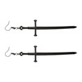 thumbnail image 4 of Pendientes Colgantes Perfecl Joyas Llamativas Góticos para Mujer Negro, 4 of 8
