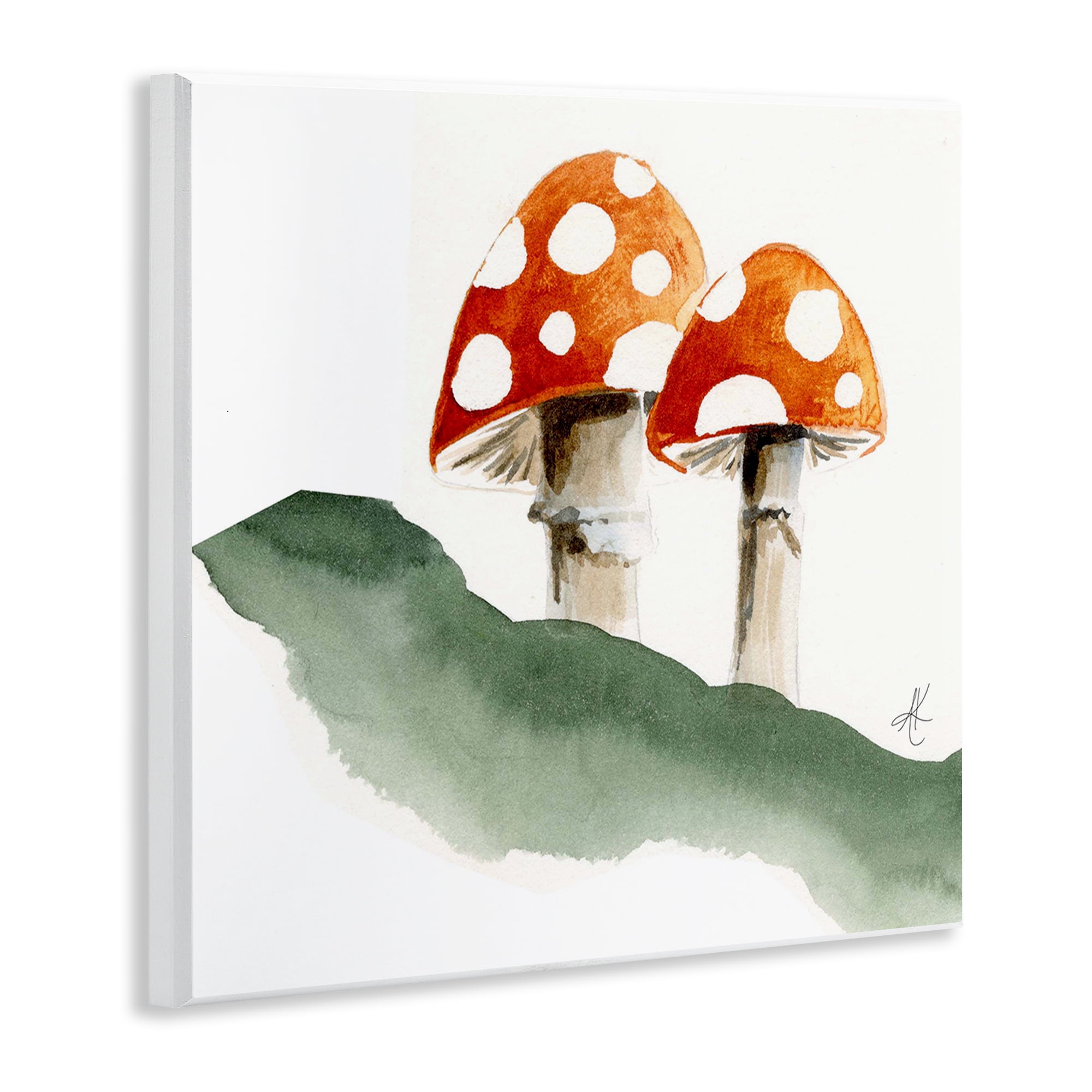 Stupell Industries Spotted Red Mushrooms Plants & Flowers Painting Unframed Art Print Wall Art, 12 x 12