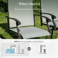 thumbnail image 2 of Sophia & William Outdoor Patio Metal Swivel Bar Stools Textilene Height Chairs Furniture Set of 2, Gray, 2 of 6