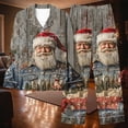 thumbnail image 2 of Tnhcen Christmas Themed Pajamas Set for Women Soft V-Neck Button Shirt and Pants Elegant Nightwear Cozy Home Clothes S-3XL, 2 of 6