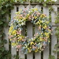 thumbnail image 4 of Nkmbld Wreaths for Front Door, Artificial Flower Spring Colorful Floral Door Wreath for Indoor Outdoor Farmhouse Porch Wall Window Festival Wedding Decor, 4 of 8