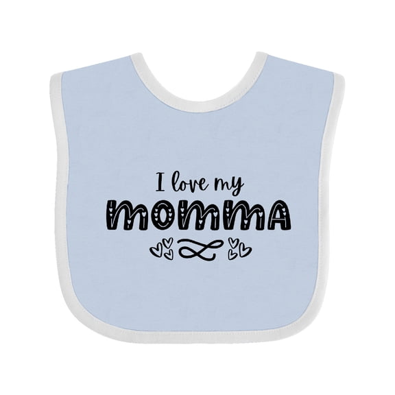 Inktastic I Love My Momma with Hearts Boys or Girls Baby Bib