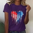 thumbnail image 2 of Raeneomay Oversized T Shirts for Women Independence Day Printed Round Neck Short Sleeved Top, 2 of 6