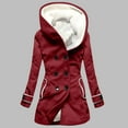 thumbnail image 3 of HTNBO Womens Winter Coats Outerwear Ladies Fleece Jackets with Hood Long Coats for Cold Weather Fall Winter Fashion, 3 of 4