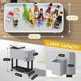 thumbnail image 2 of Alvantor 80 QT Rolling Cooler Cart Patio Ice Chest with Shelf,Bottle Opener and & Cap Collector for 48 Hour Cold Drinks, 2 of 14
