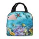 thumbnail image 1 of Easygdp Corals and Tropical Fish Bolsa Térmica Premium - Tela Oxford Impermeable, Gran Capacidad, Bolsillo Frontal, Unisex para Trabajo, Escuela, Actividades al Aire Libre y Picnics, 1 of 8
