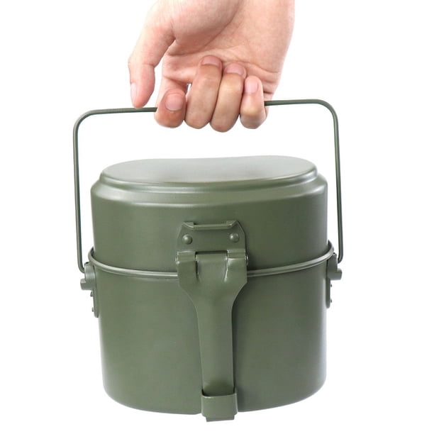Kit De Cuisine Camping Léger – Alliage Alu, Antiadhésif, Poignée Isolante, Avec Sac, Pour Randonnée Et Survie