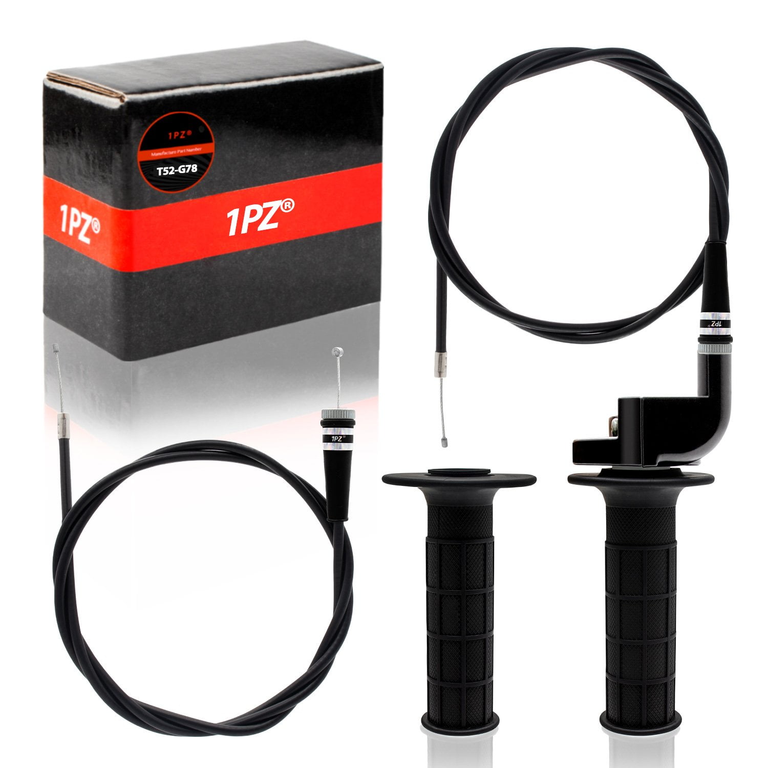 For Mini Bike ATV Quad  7/8" Twist Throttle Accelerator Handle Grips Cable Set 