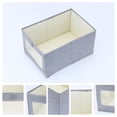 thumbnail image 2 of Unique Bargains Fabric Storage Bin 1 Pack Collapsible Storage Basket for Organizing Gray, 2 of 7