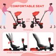 thumbnail image 4 of Aosom 6-in-1 Toddler Tricycle, Kids Trike with Rotatable Seat, Red, 4 of 9