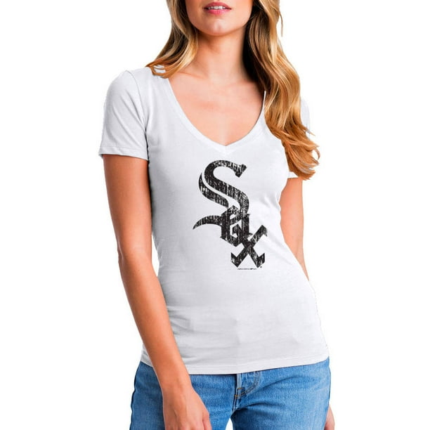 MLB Chicago White Sox Women's Short Sleeve Team Color Graphic Tee