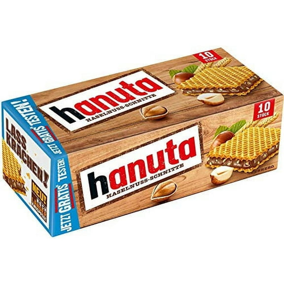 Ferrero Hanuta Wafers Filled with Hazelnut Cream (10 Pcs Box)