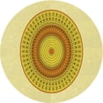 thumbnail image 1 of Ahgly Company Machine Washable Indoor Round Transitional Caramel Brown Area Rugs, 4' Round, 1 of 7