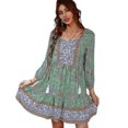 thumbnail image 4 of Vestido de vacaciones de ocio independiente Falda corta 2022 Ropa de mujer de flores de primavera y verano, 4 of 4