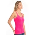 thumbnail image 2 of Women's Seamless Wrinkled Lace Trim Camisole Tank Top, 2 of 3