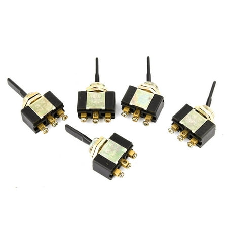 5 Pcs Road Car 3 Pins 3 Positions On/Off/On Latching Toggle Switch DC ...
