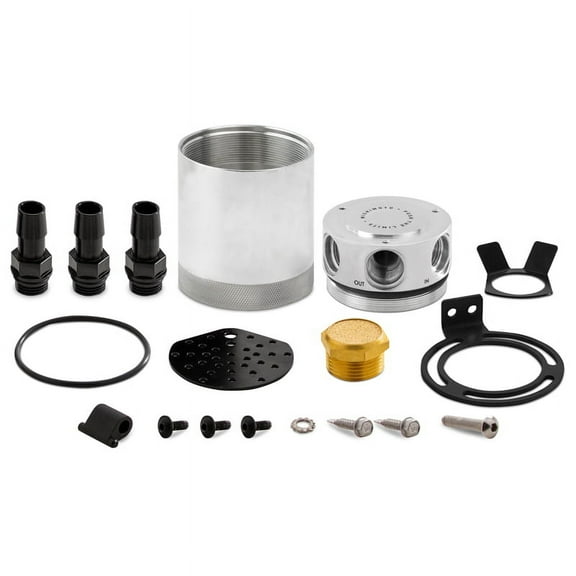 Mishimoto MMBCC-CBTHR-P Compact Baffled Oil Catch Can, 3-Port, Polished