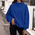 thumbnail image 2 of Nugftut Womens Corduroy Sweatshirts Mock Neck Fashion Long Sleeve Pullovers Casual Loose Pullover Shirts, 2 of 6