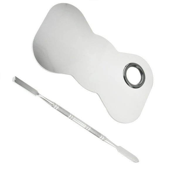 Vogacara Paleta de mezcla de maquillaje de acero inoxidable, mano de obra fina, reutilizable, sólida, conveniente, paletas cosméticas para salón de Maquillaje Facial tipo 7 Vogacara CE011544-07B