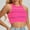 Hot Pink, variant on Elvqul Stripe Print Tank Tops Women Sleeveless Hot Pink Workout Pullover Sports Comfortable Crew Neck Tops