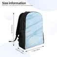 thumbnail image 4 of Honeii Light Blue Marble Print Laptop Backpack for Work, College, Travel, Daily Backpacks for Men Women, Sport Rucksack,Computer Bag, 4 of 8