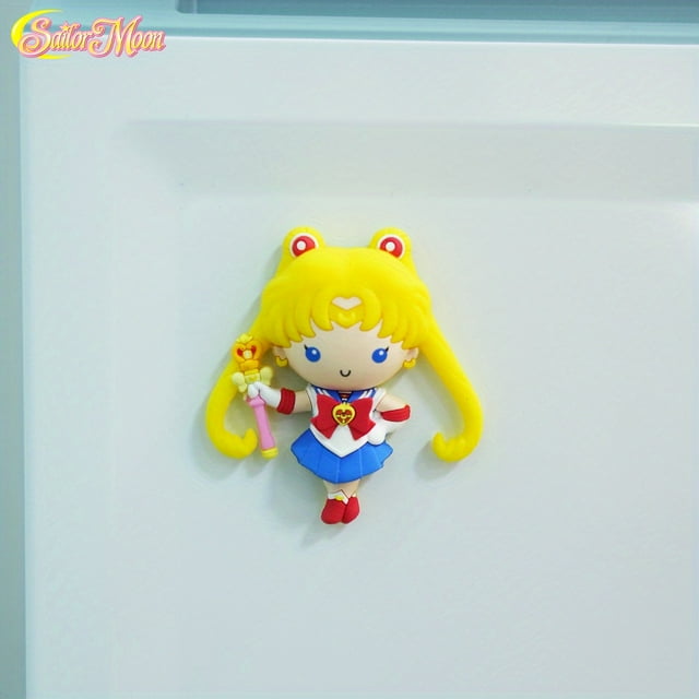 Sailor Moon Officially Licensed Refrigerator Magnet - Cute Anime Character, Faux Leather-Covered Fridge Sticker for Kitchen & Whiteboard Decor, Perfect Gift for Birthdays & Graduations