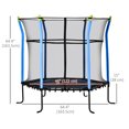 thumbnail image 3 of Soozier Trampoline pour Enfants de 64 Pouces avec Filet de Protection pour Intérieur/extérieur, Bleu, 3 of 9
