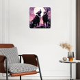 thumbnail image 3 of 10 Inch Wall Clock Battery Operated Silent Clock Decorative for Office, Kitchen, Outdoor, Living RoomWolf Couple on Mountain Howling Moon Starry Night Sky Adorable, 3 of 4