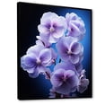 thumbnail image 2 of Designart "Purple Flowers Pansies Black" Floral Floater Framed Wall Decor, 2 of 7